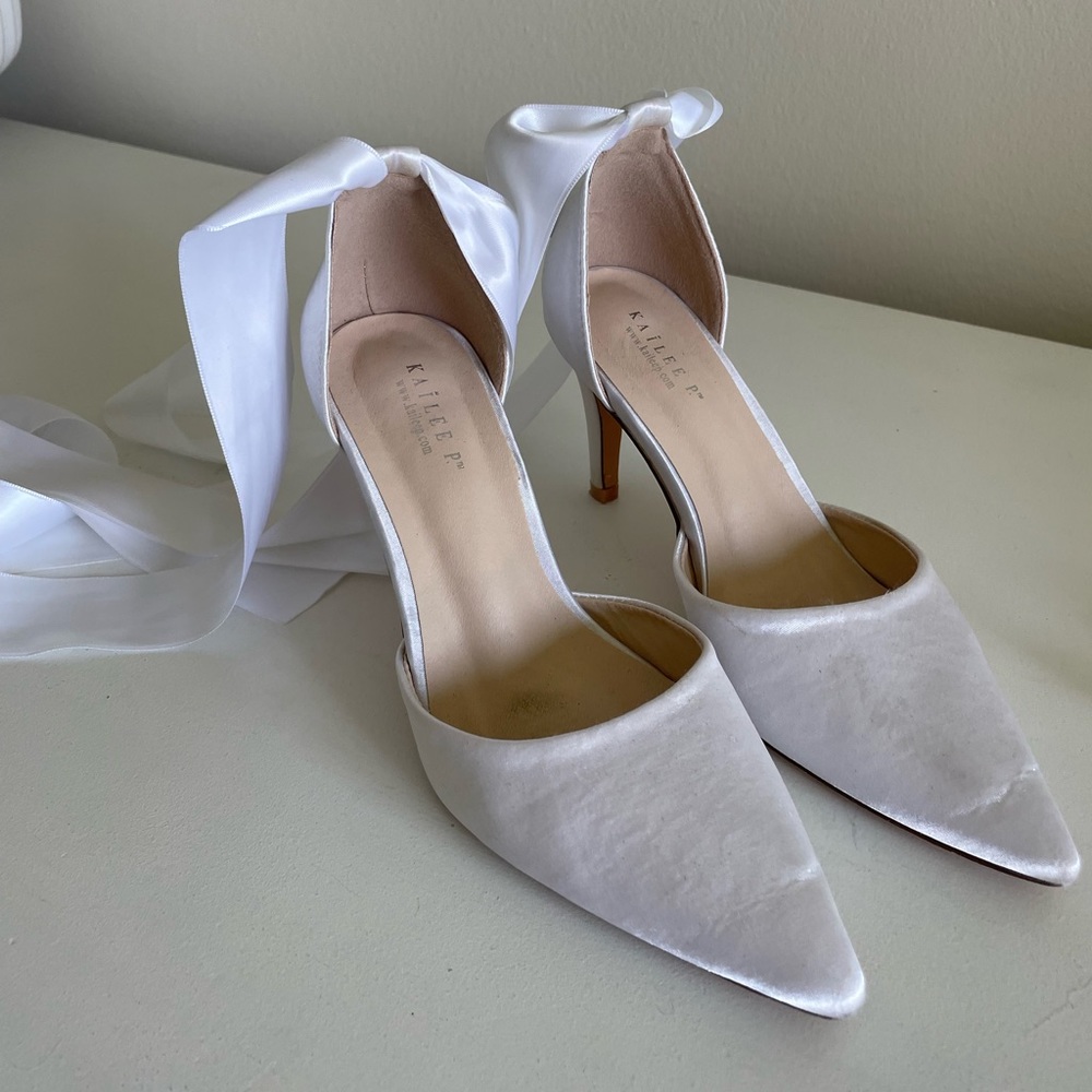 Kailee P Satin Tie Heels